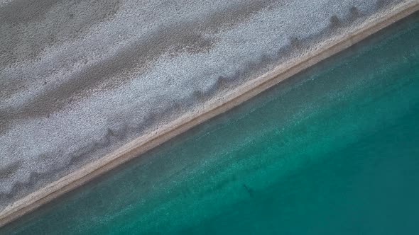 Beach Aerial View Turkey Antalya 4 K