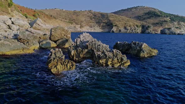 Beach in Albanian Riviera South Albania Near Saranda