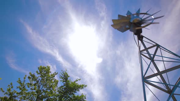 Videography of Windmill in Mild Weather