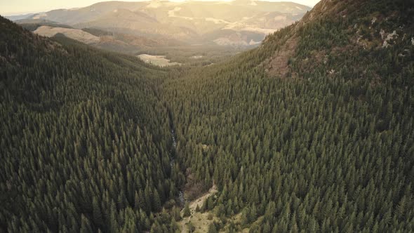 Sun Over Green Mountain Ridges