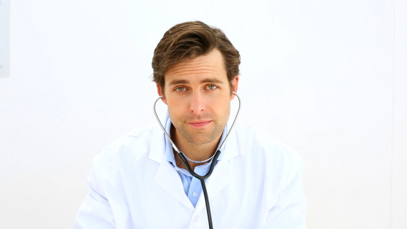 Smiling Doctor Holding Stethoscope
