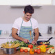 Handsome Man Chopping Vegetables - VideoHive Item for Sale