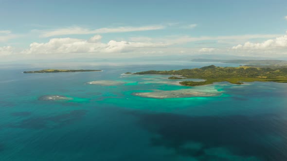 Seascape with Tropical Islands and Turquoise Water