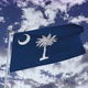 South Carolina Flag With Sky 4k - VideoHive Item for Sale