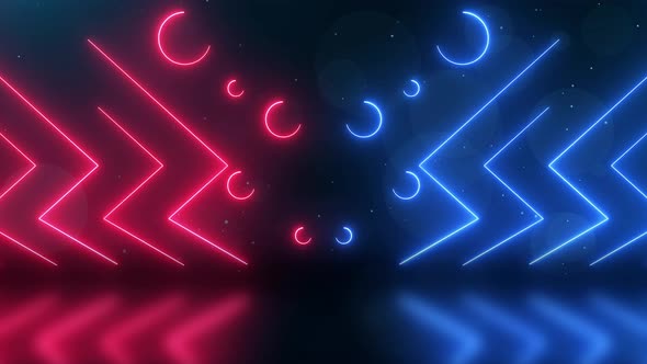 Abstract Neon Line Background