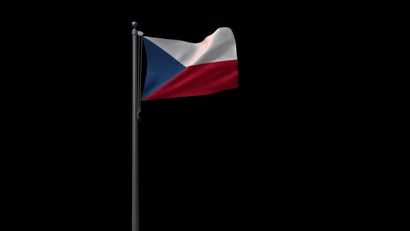 Czech Republic Flag With Alpha 4K