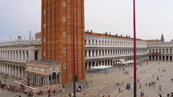 Panorama of St Mark's Square (Piazza San Marco) in Venice, Italy