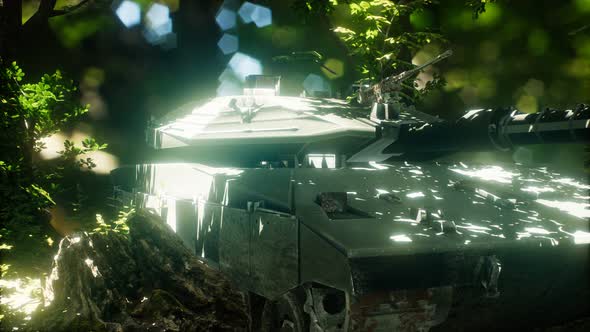 Old Rusty Tank in the Forest alt