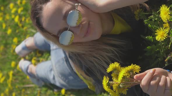 Girl with Glasses on the Lawn