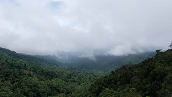 Aerial view of mountains view by drone