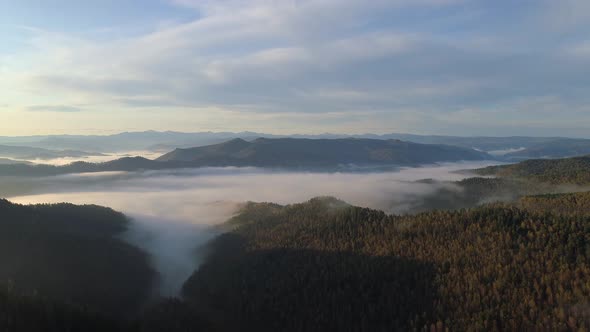 Flying over Foggy Mountains