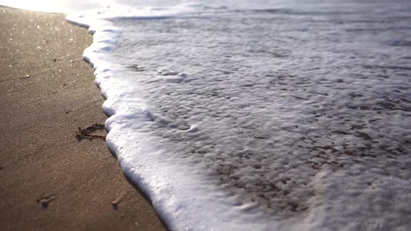 2023 Figures on Sandy Beach Happy New Year 2023 Number Hand Written in the Golden Sand on Beautiful