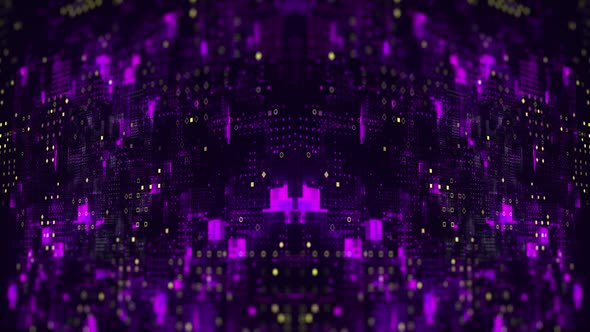 Abstract Futuristic Purple Grid