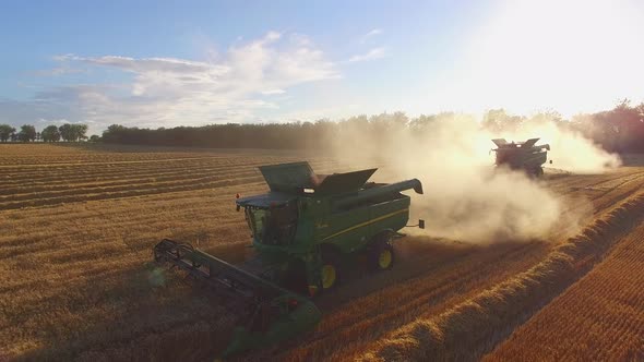 Combine Harvesters and Dust.