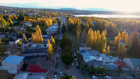 Patagonia landscape. Famous town of El Calafate at Patagonia Argentina