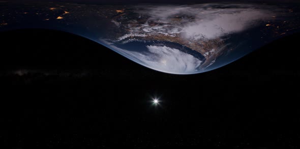 VR 360 Earth and Sun From Space alt