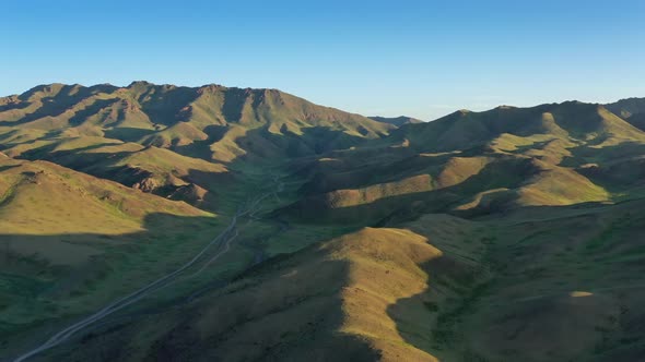 Mountains Landscape in Yol Valley at Sunset