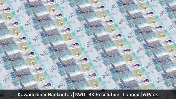 Kuwait Banknotes Money / Kuwaiti dinar / Currency د.ك / KWD/ | 6 Pack | - 4K