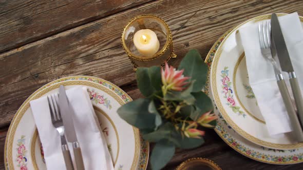 Various cutlery on wooden table 4k