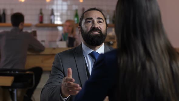 Smiling Male Job Applicant During a Job Interview