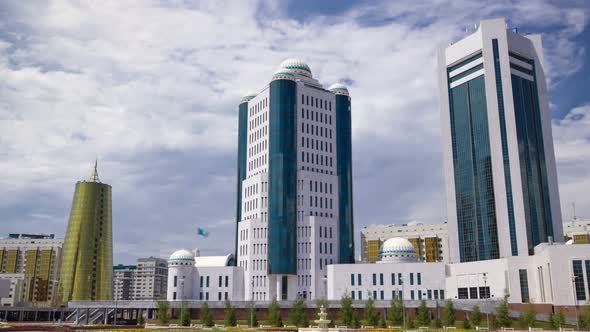 The Building of the Senate of the Government of the Republic of Kazakhstan Timelapse Hyperlapse