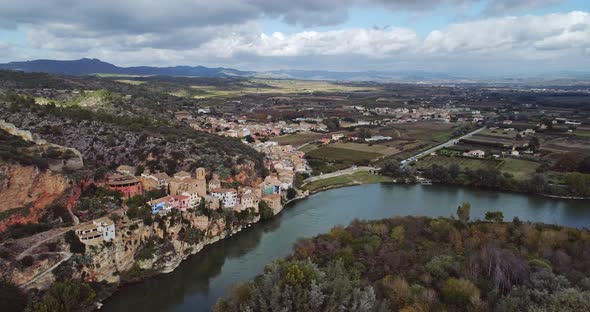 Miravet Village and Castle in Catalonia Spain