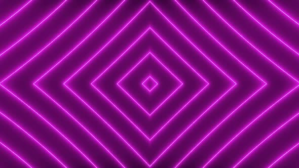 Pink Color Glowing Glowing Square Zoom In Animation