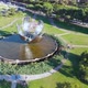Sculpture Generic Floralis, Plaza United Nations (Buenos Aires) aerial view - VideoHive Item for Sale