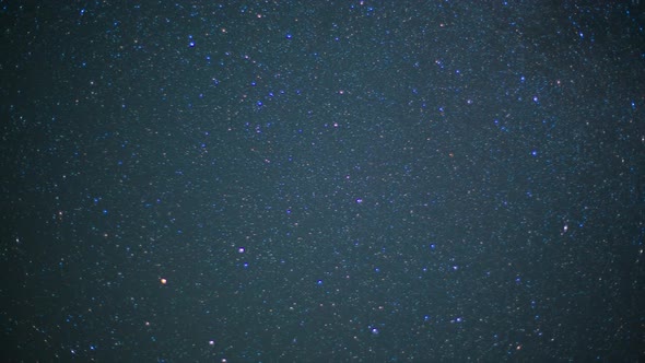 Beautiful night sky and stars with meteor or shooting star