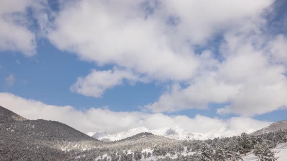 Time Lapse of clouds above the Rocky Mountains