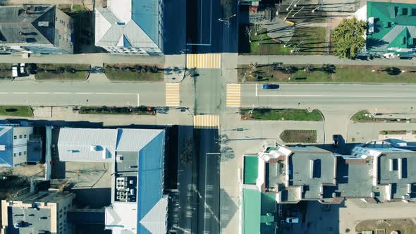 Top View of a Quarantined City with Multiple Driveways