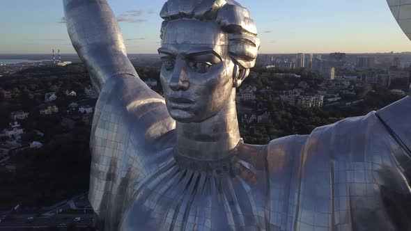 Monument Motherland. Aerial. Kyiv. Ukraine