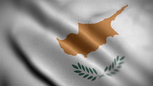 Cyprus Flag Textured Waving Close Up Background HD