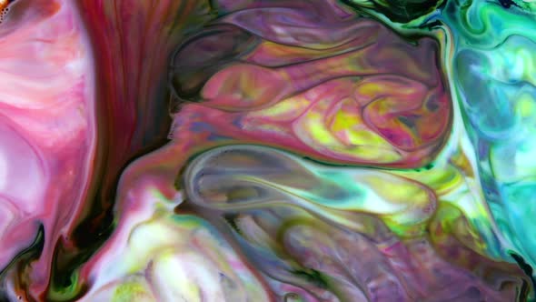 Abstract Colorful Sacral Liquid Waves Texture 77