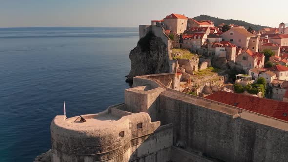 Aerial View of Croatian City Dubrovnik