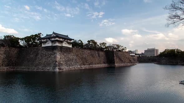 Nagoya Old Castle Fortification Moat Surface Timelapse