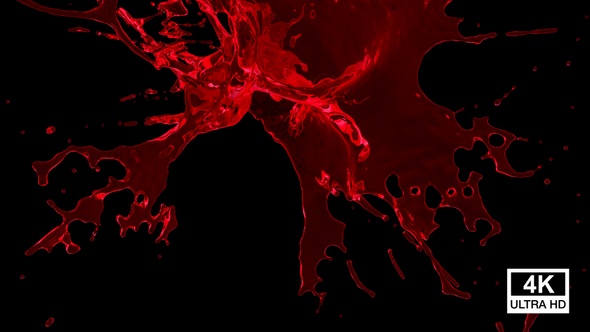 Red Color Water Drops Splash V3 alt