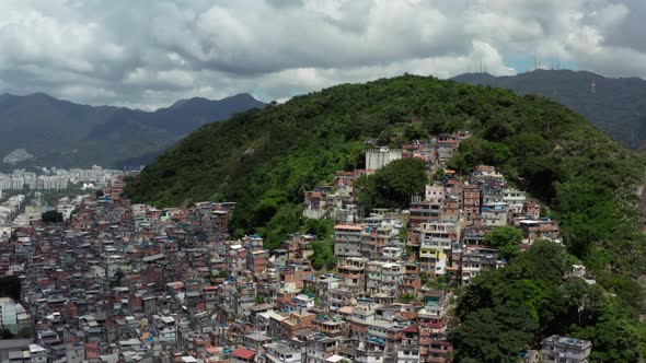 Aerial View Rio De Janeiro Favelas Brazil