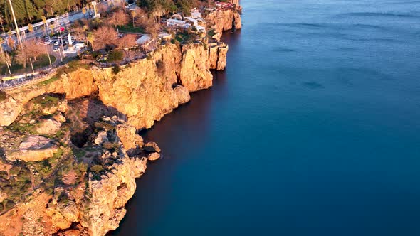 Park on the Cliff Aerial View Turkey Antalya 4 K