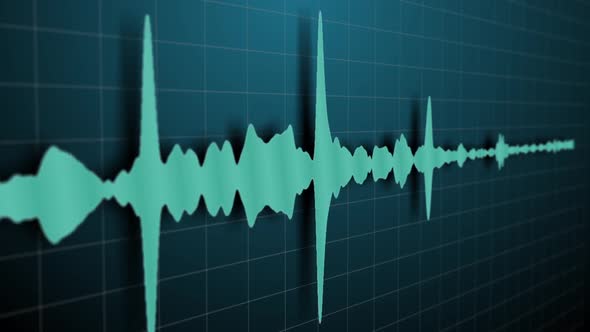 Blue Streak of Audio Spectrum with Reflection alt