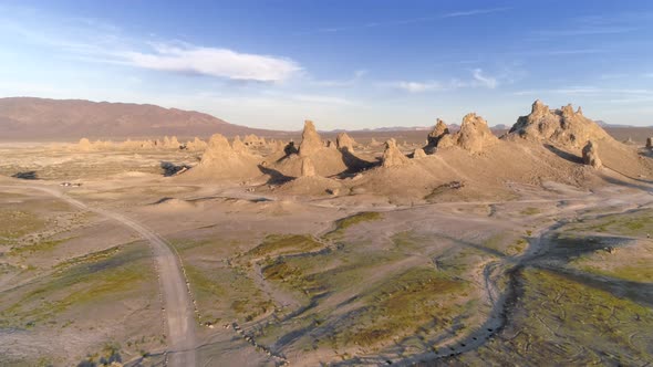 Flying Shot of Tufa Towers, Tombstones, and Cones