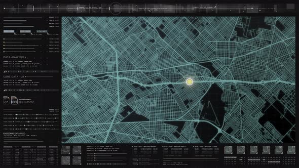 Futuristic Digital City Map GPS 02