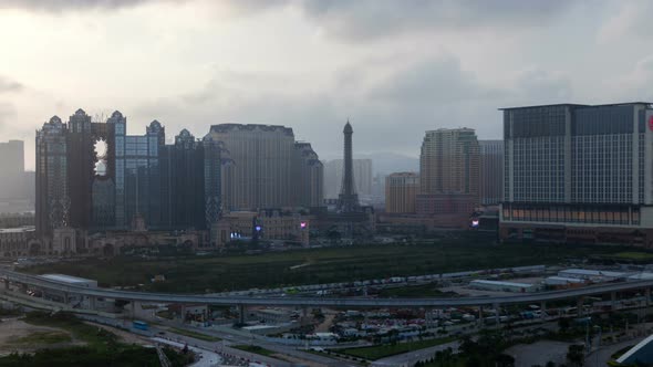 Cotai Centres of Macau Coloane Village in China Timelapse