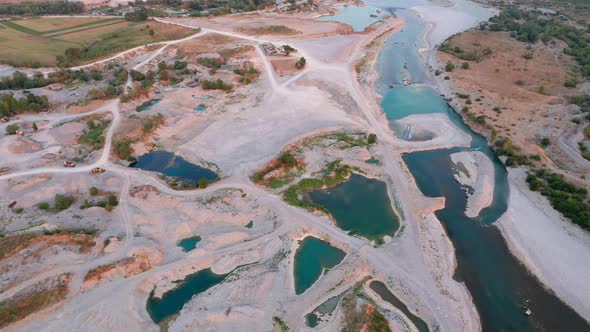 Sand and gravel extraction from river bed and banks causing severe impact on the environment