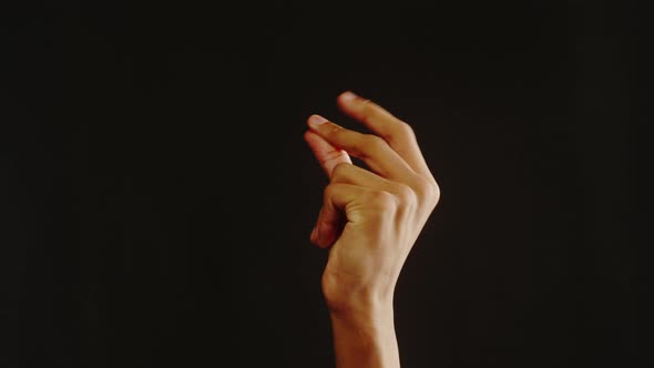 African American Man Making Snap with Fingers Closeup