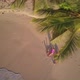 Family on beach at Seychelles aerial top view - VideoHive Item for Sale