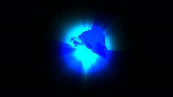 Lighting Planet Animation On black background