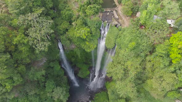 Beautiful Tropical Waterfall Bali, Indonesia