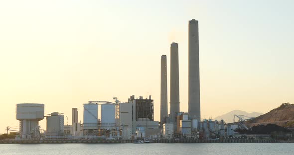 Power station in Lamma island at Hong Kong city