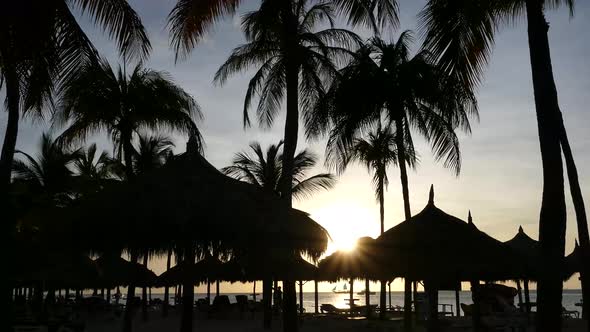 Time lapse from the sunset at Palm Beach 